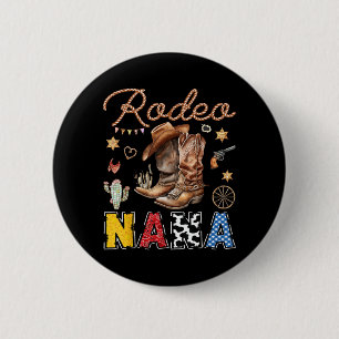Badge Rond 5 Cm Fête d'anniversaire de garçon Cowboy Western Rodeo