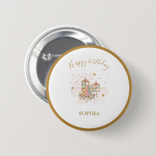 Badge Rond 5 Cm Fête d'aventure en terrain de jeu