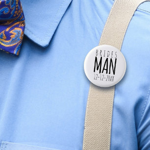 Badge Rond 5 Cm Fête de mariage moderne du maréchal Favor Pin Butt