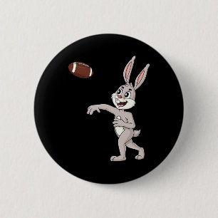 Badge Rond 5 Cm Fête de Pâques Rabbit Football Quartier Fun Boys G