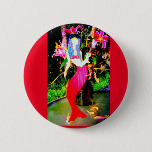Badge Rond 5 Cm fête de sirène