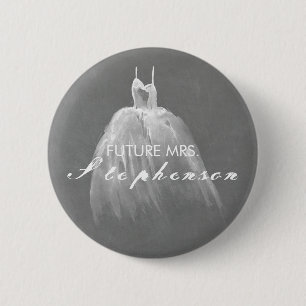 Badge Rond 5 Cm Fête des mariées Vintage Mariage Gown rêve