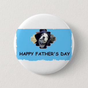 BADGE ROND 5 CM FÊTE DES PÈRES HEUREUSE