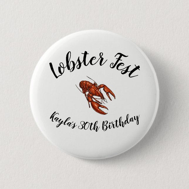 Badge Rond 5 Cm Fête du homard (Devant)