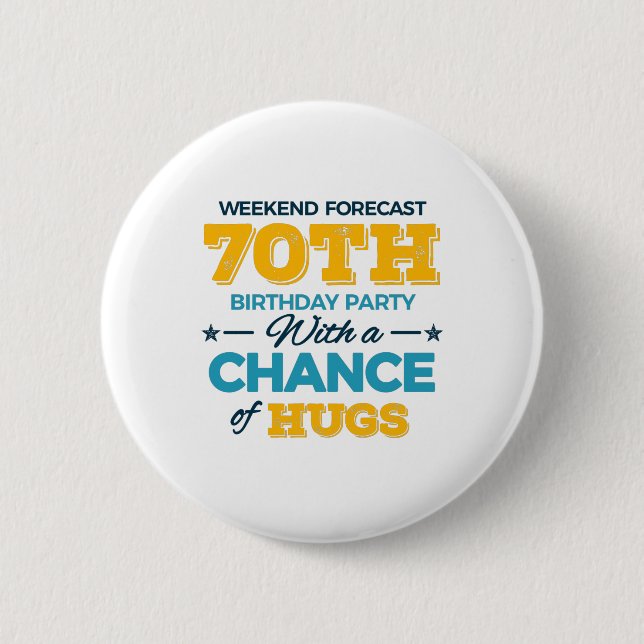 Badge Rond 5 Cm fête le 70e anniversaire (Devant)