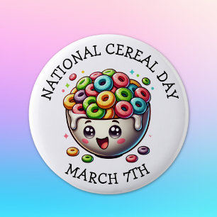 Badge Rond 5 Cm Fête nationale des céréales 7 mars