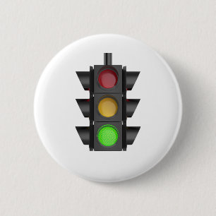 Badge Rond 5 Cm Feu de circulation