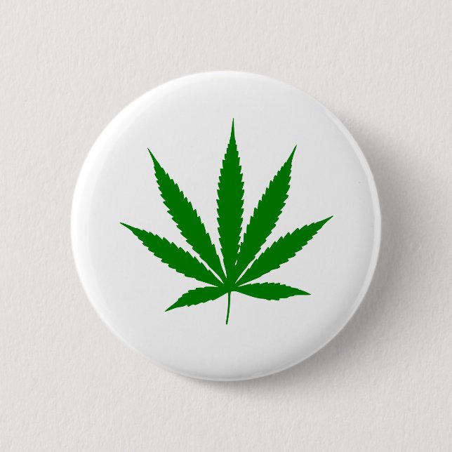Badge Rond 5 Cm Feuille de pot (Devant)