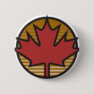 Badge Rond 5 Cm feuille d'érable du canada