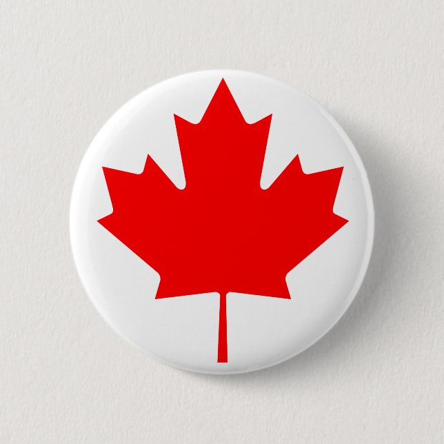 Badge Rond 5 Cm Feuille d'érable du Canada (Devant)