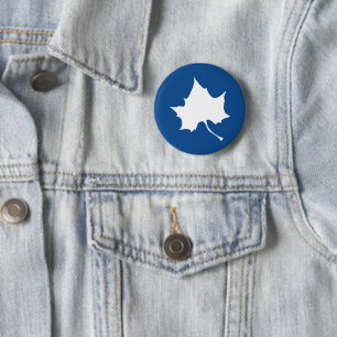 Badge Rond 5 Cm Feuille d'état Indiana