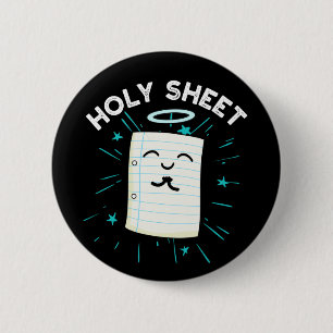 Badge Rond 5 Cm Feuille Saint Funky Halo Papier Pun Dark BG
