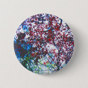 Badge Rond 5 Cm Feuilles automnales
