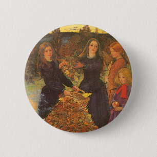 Badge Rond 5 Cm Feuilles d'automne par Sir John Everett Millais
