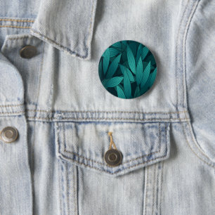 Badge Rond 5 Cm Feuilles tropicaux rayonnants