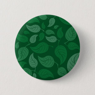 Badge Rond 5 Cm Feuilles verts