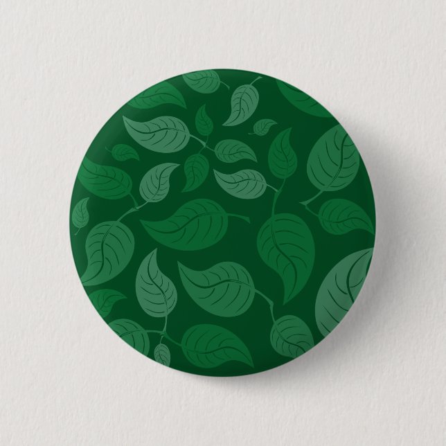 Badge Rond 5 Cm Feuilles verts (Devant)