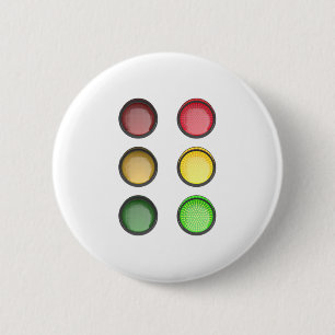Badge Rond 5 Cm Feux de circulation
