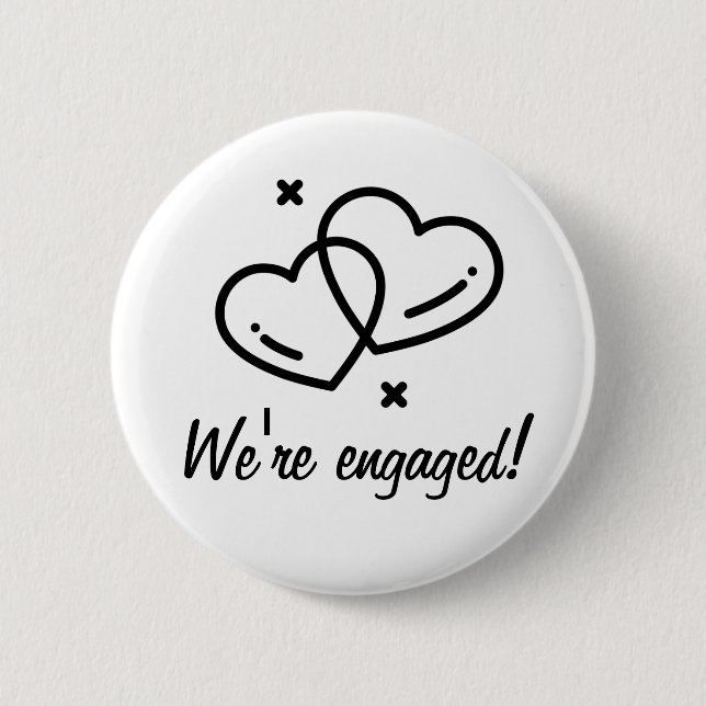 Badge Rond 5 Cm Fiancé! (Devant)