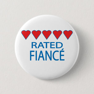 Badge Rond 5 Cm Fiancé de cœur