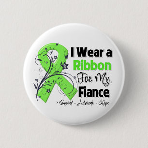 Badge Rond 5 Cm Fiance - Ruban Lymphoma