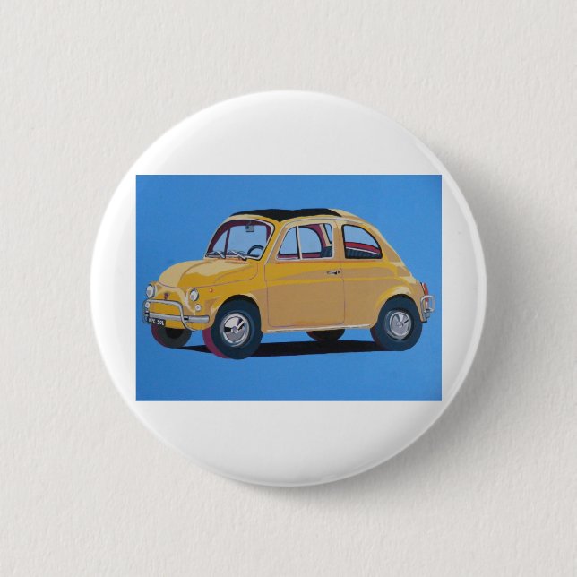 Badge Rond 5 Cm Fiat 500 (Devant)