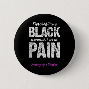 Badge Rond 5 Cm Fibromyalgie Guerrier Douleur Chronique Sensibilis