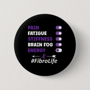 Badge Rond 5 Cm Fibromyalgie Sensibilisation à la fibromyalgie