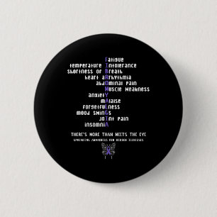 Badge Rond 5 Cm Fibromyalgie Sensibilisation Maladie chronique Cad