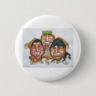 Badge Rond 5 Cm Fidel Castro, Hugo Chavez, moraux d'evo