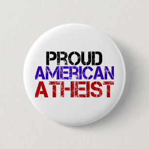 Badge Rond 5 Cm Fier athée américain