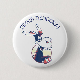Badge Rond 5 Cm Fier démocrate âne politique drôle bouton