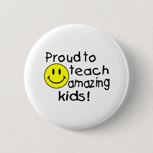 Badge Rond 5 Cm Fier d'enseigner les enfants extraordinaires !