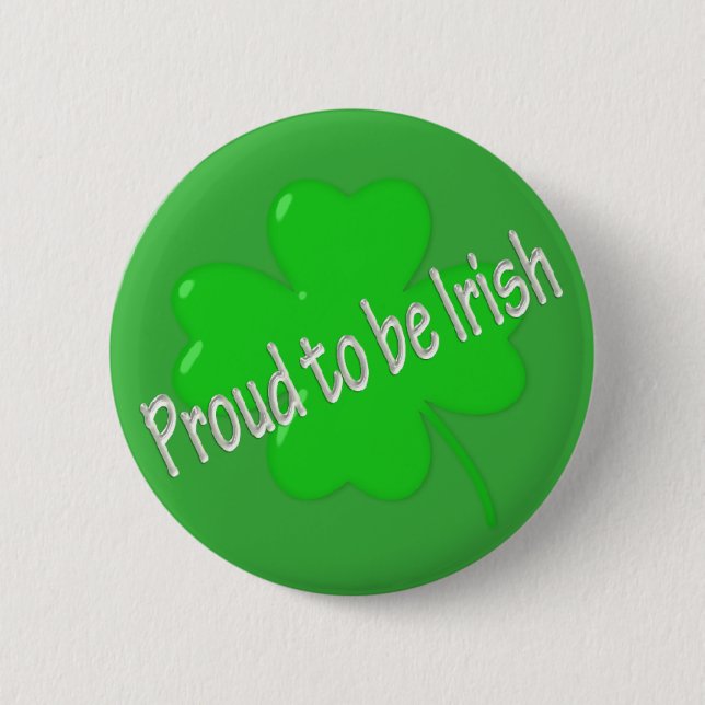 Badge Rond 5 Cm Fier d'être bouton irlandais (Devant)