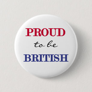 Badge Rond 5 Cm Fier d'être britannique