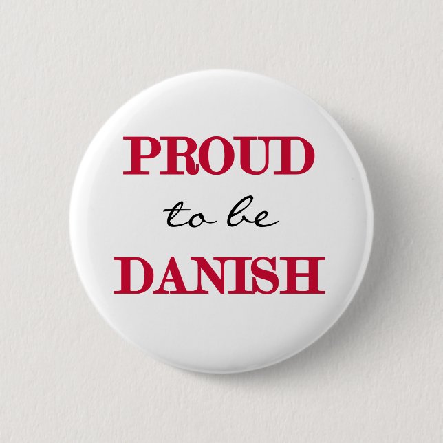 Badge Rond 5 Cm Fier d'être danois (Devant)