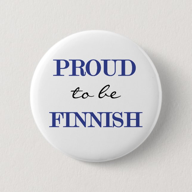 Badge Rond 5 Cm Fier d'être finlandais (Devant)