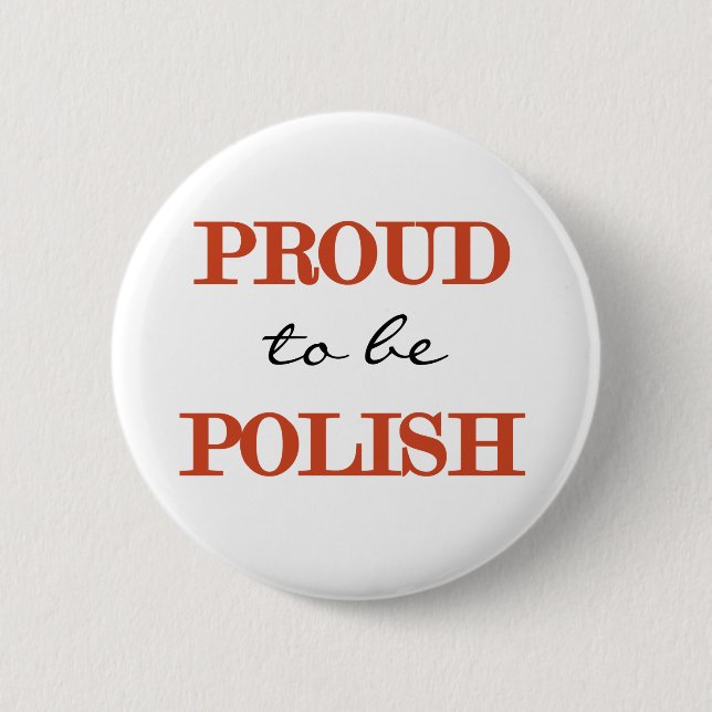 Badge Rond 5 Cm Fier d'être polonais (Devant)