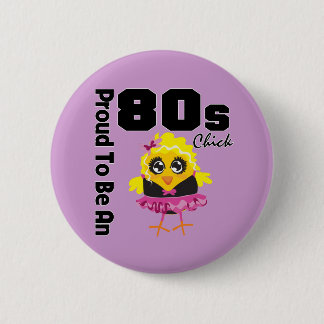 Badge Rond 5 Cm Fier d'être un poussin 80s