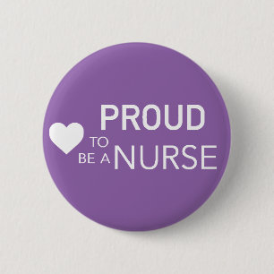 Badge Rond 5 Cm Fier d'être une infirmière
