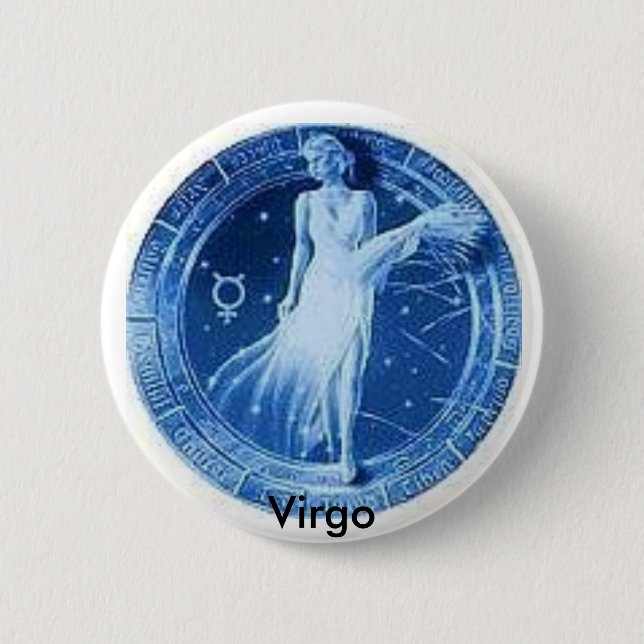 Badge Rond 5 Cm Fier d'être Vierge ! (Devant)