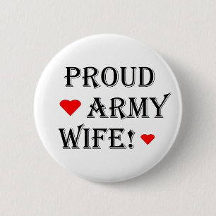 Badge Rond 5 Cm Fier épouse de l'armée