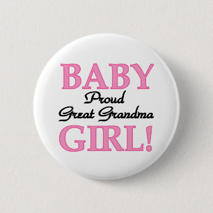 Badge Rond 5 Cm Fier Grand Grand-mère Baby Girl Tshirts et cadeaux