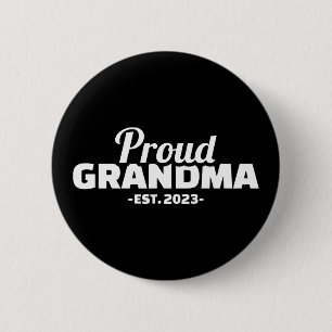 Badge Rond 5 Cm Fier grand-mère est. 2023