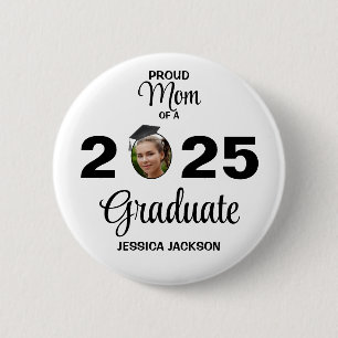 Badge Rond 5 Cm Fier maman d'un Bouton Graduate 20xx