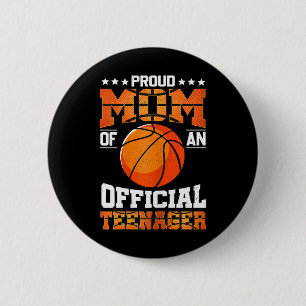 Badge Rond 5 Cm Fier Maman D'Une Adolescente Officielle Mère Sketl