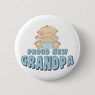 Badge Rond 5 Cm FIER NOUVEAU Grand-père garçon