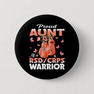 Badge Rond 5 Cm Fier Tante D'Une Boxe De Sensibilisation Des Guerr