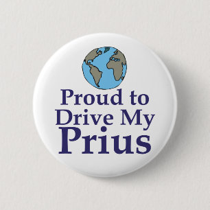 Badge Rond 5 Cm Fière de conduire ma Prius