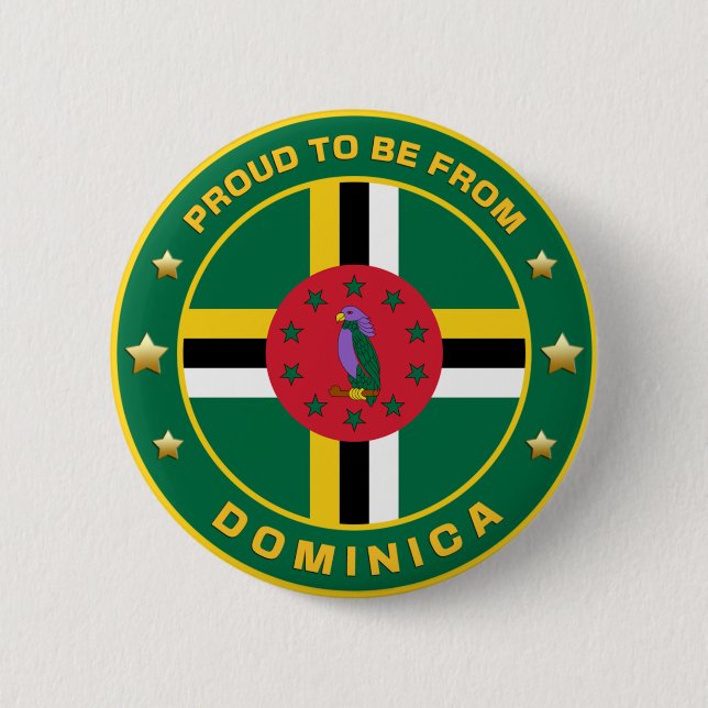 Badge Rond 5 Cm Fière D'Être Dominique (Devant)